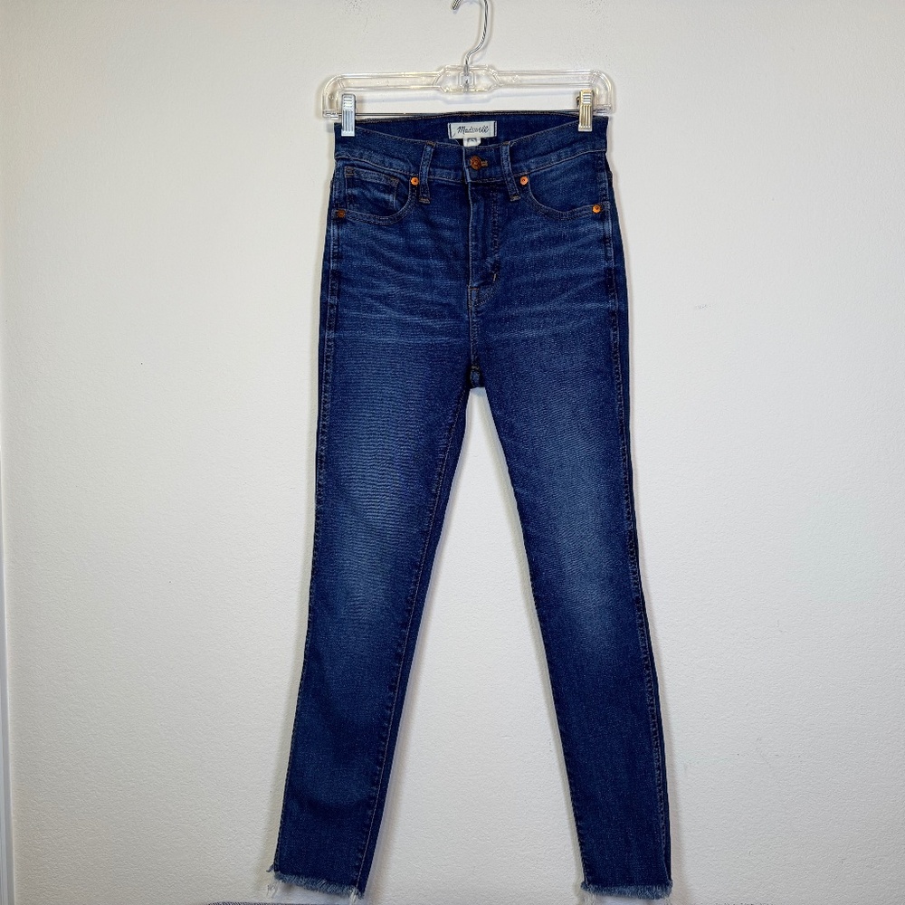 MADEWELL - 10" Super High Rise Skinny with Fringe Hem